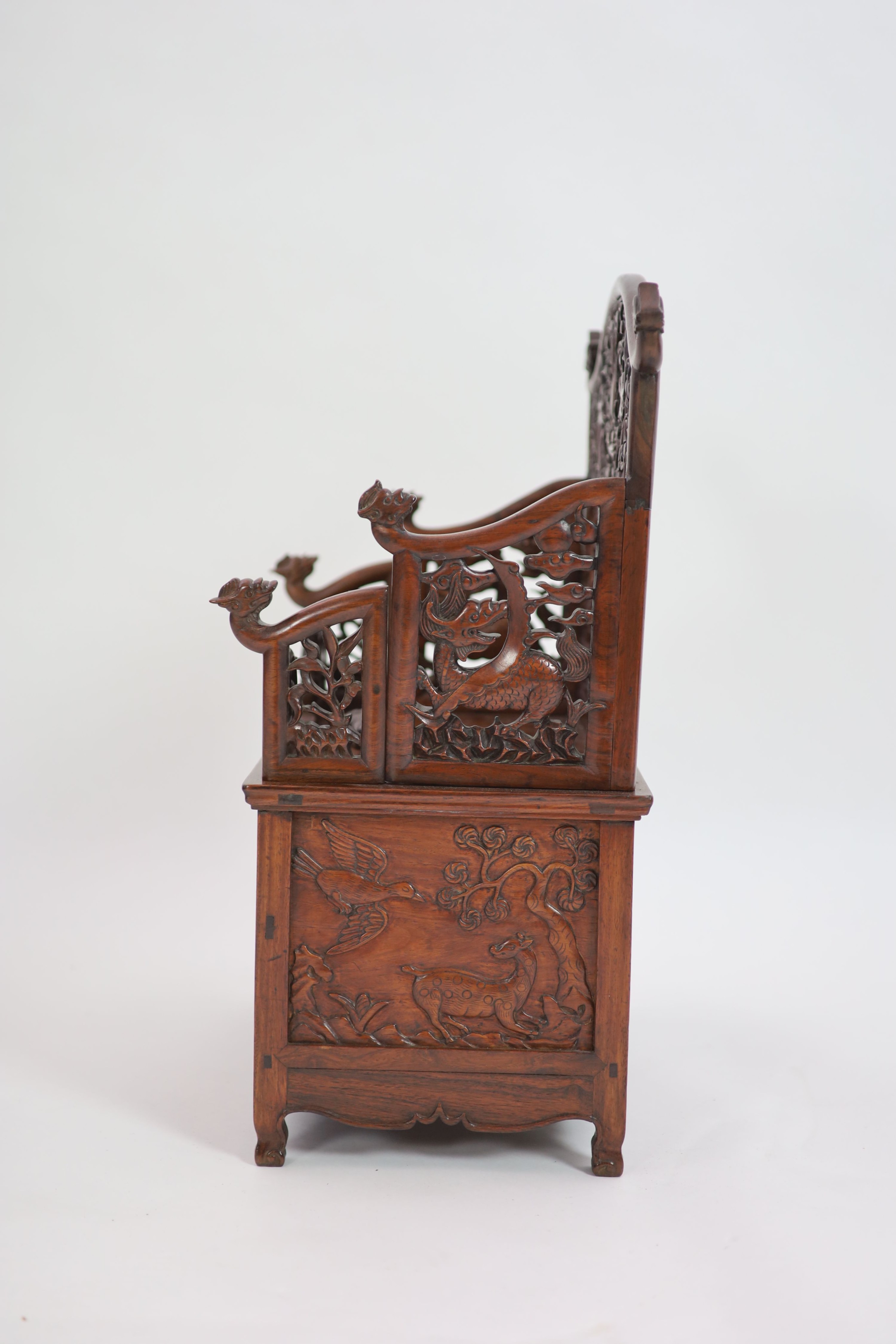 A fine Chinese huanghuali table cabinet, early Qing dynasty, 17th/18th century, 57.5 cm high, 42.5 cm wide